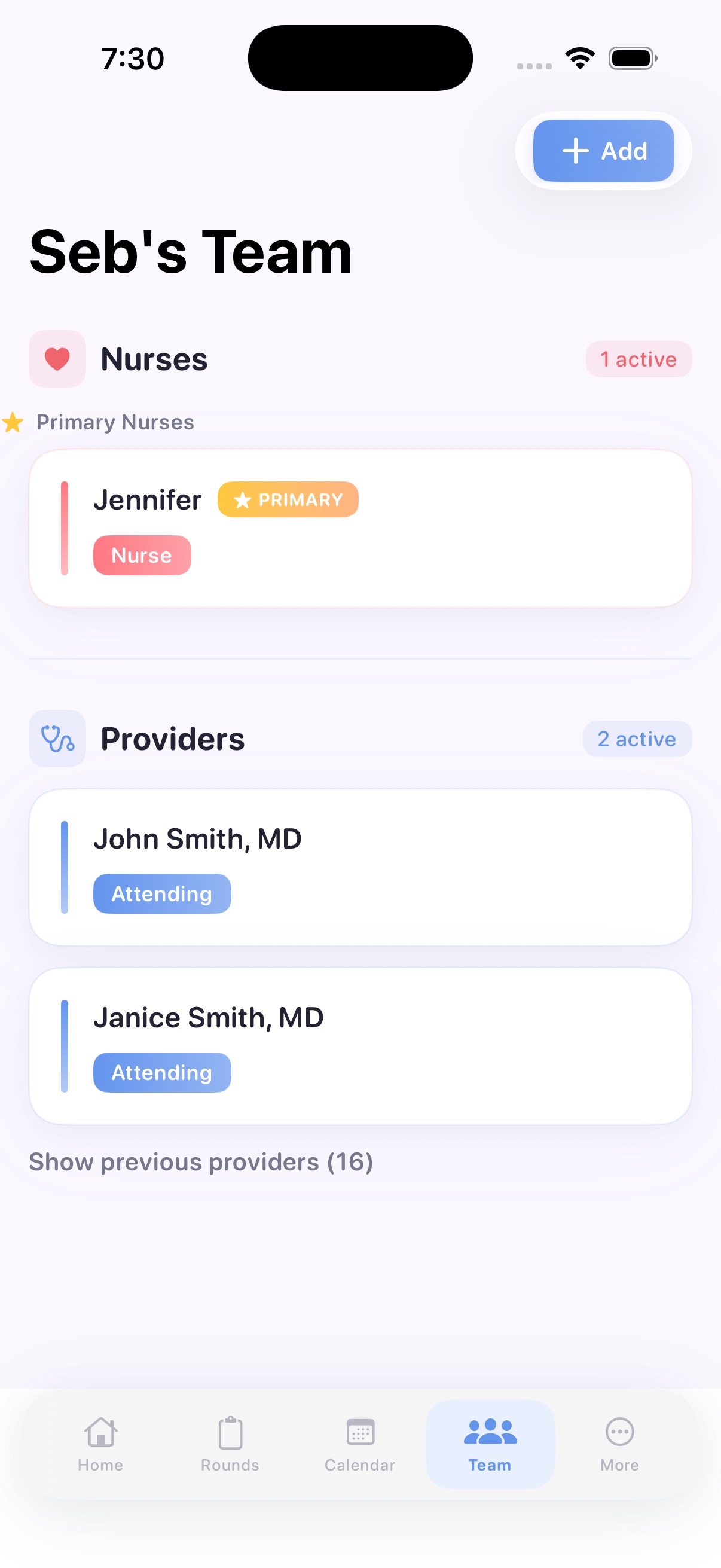 Care team tracker